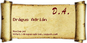 Drágus Adrián névjegykártya