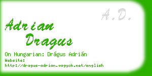 adrian dragus business card